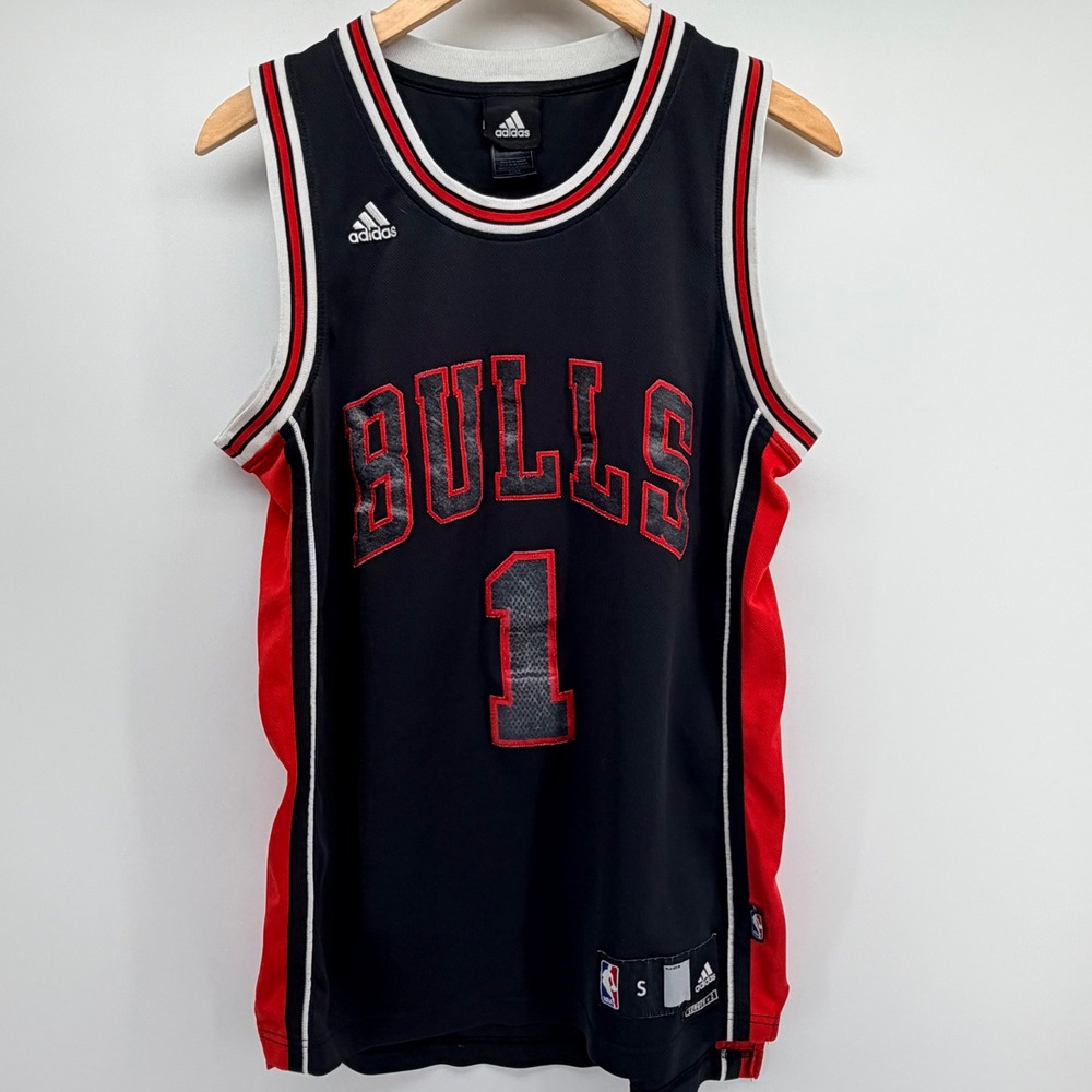 Adidas Chicago Bulls Derrick Rose 1 NBA Jersey Mens Small Black Swingman